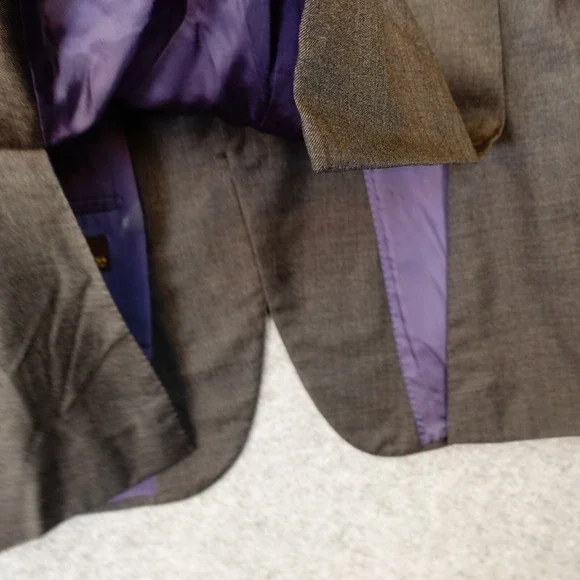 SUITSUPPLY Long Sport Coat Mens 40L Small Charcoal Gray Super 110s Wool Blazer
